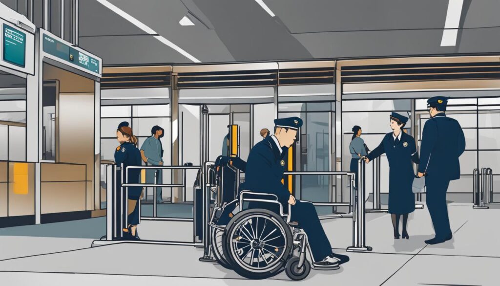 輪椅使用者的機場檢查流程
